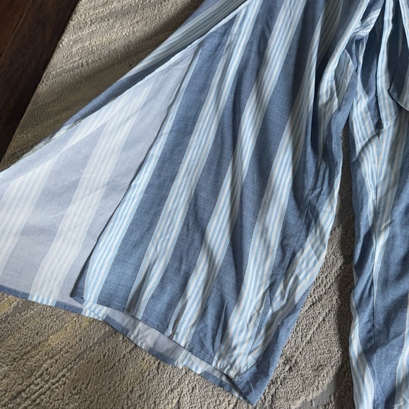 Summersalt Easy Breezy Eco Voile Wrap beach wide leg pants Blue pull on XL - Picture 6 of 9